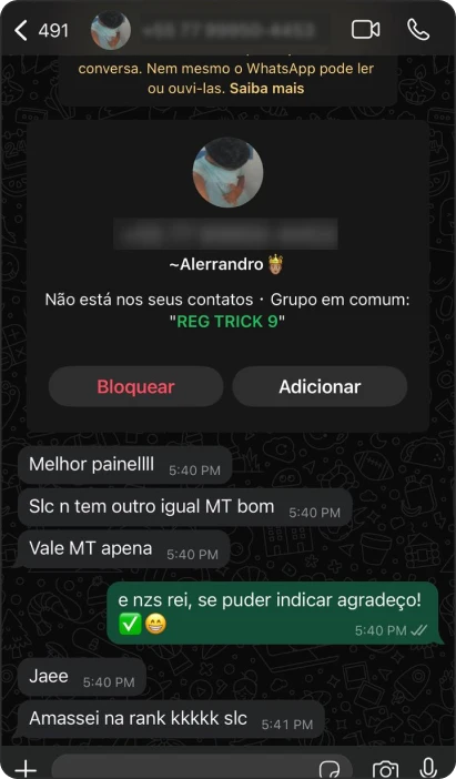 Depoimento de cliente 1